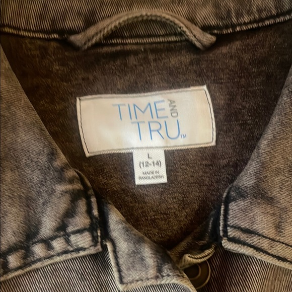 NWT Women's Blackish/Brownish Denim Jacket - Picture 3 of 5